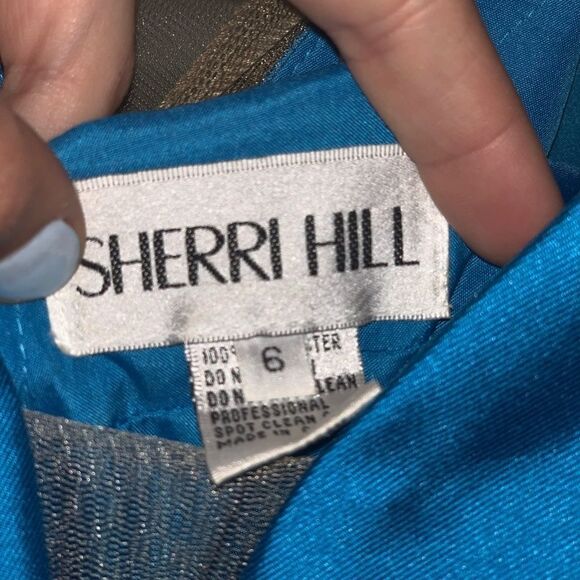 Sherri Hill Navy Blue Doll Dress - Picture 6 of 7